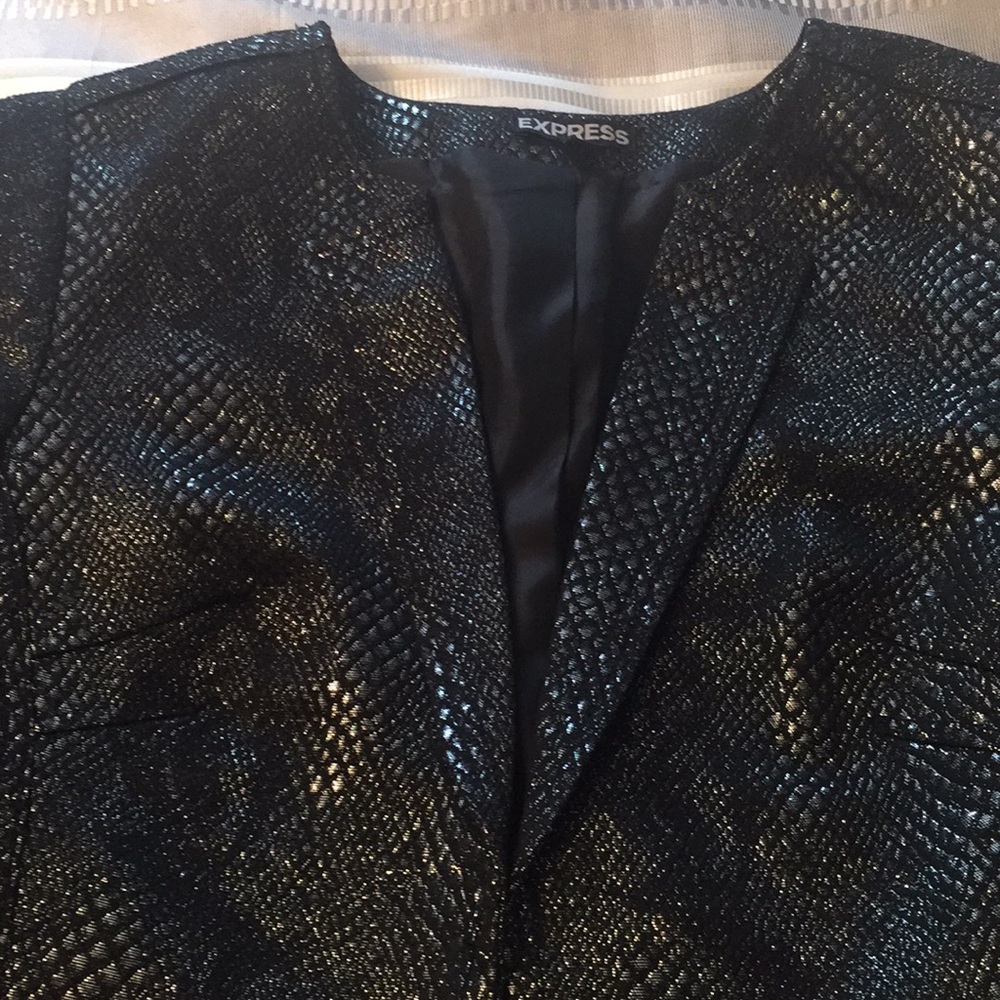 Express leopard sparkle blazer